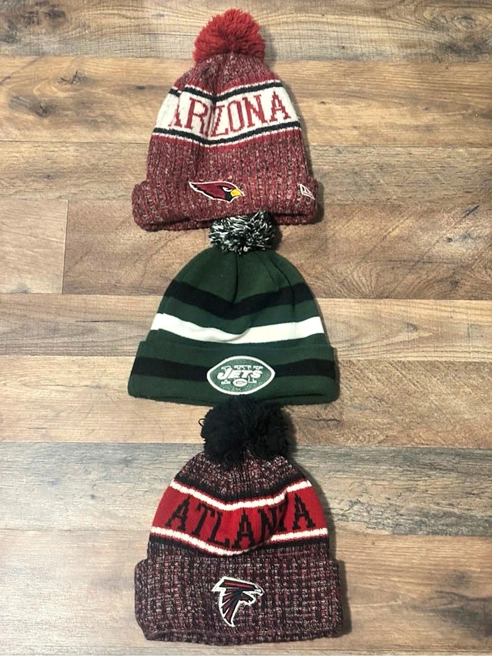 New Era NFL Cuffed Pom Knit Beanie 3-Piece Set